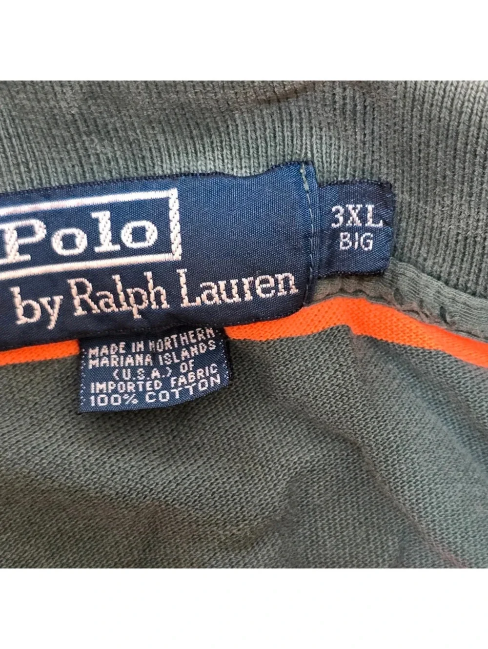 Vintage 90s Polo Ralph Lauren Striped Shirt 3XL Big Green Red Yellow Distress
